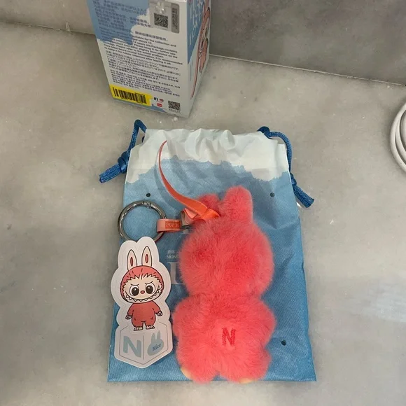 Authentic Pop Mart The Monsters Labubu Pin for Love plush pendant letter N - Picture 3 of 4